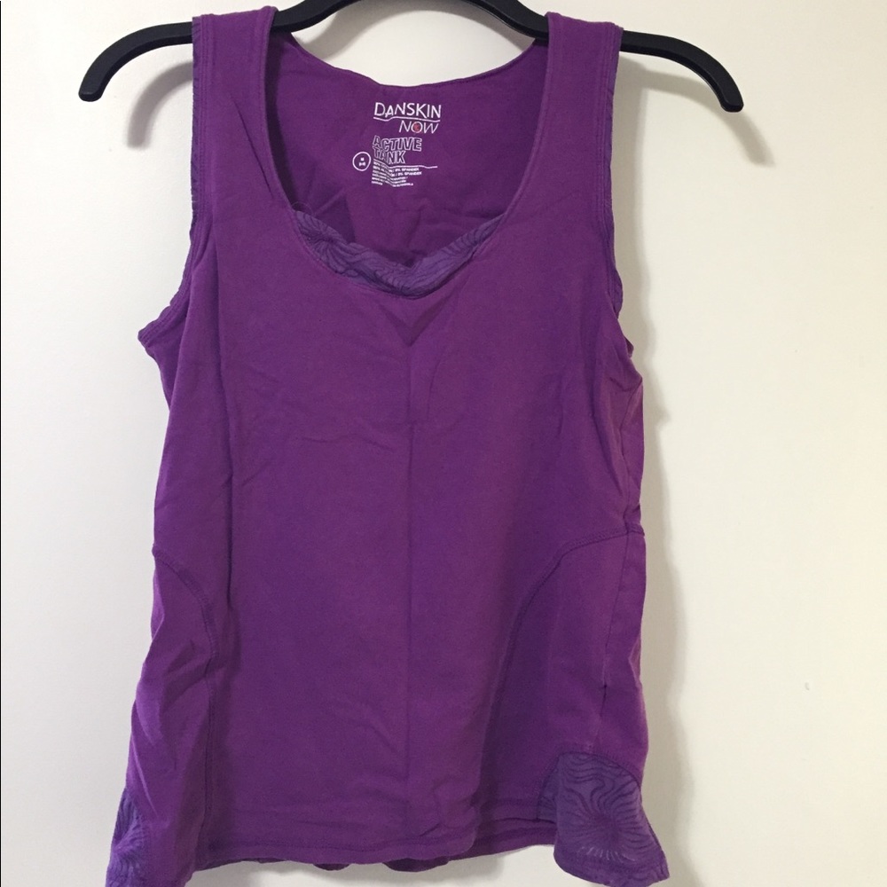 Purple workout tank top
